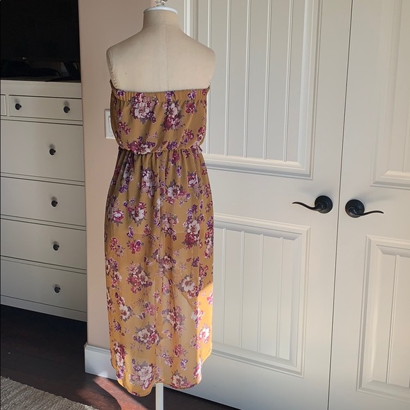 Long Floral Strapless Midi Sun Dress - Picture 4 of 9